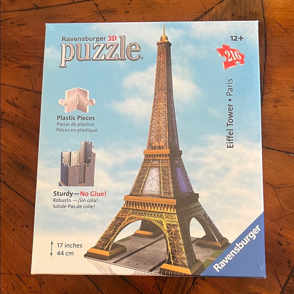 Ravensburger Eiffel Tower 3D Puzzle - Blue and Brown